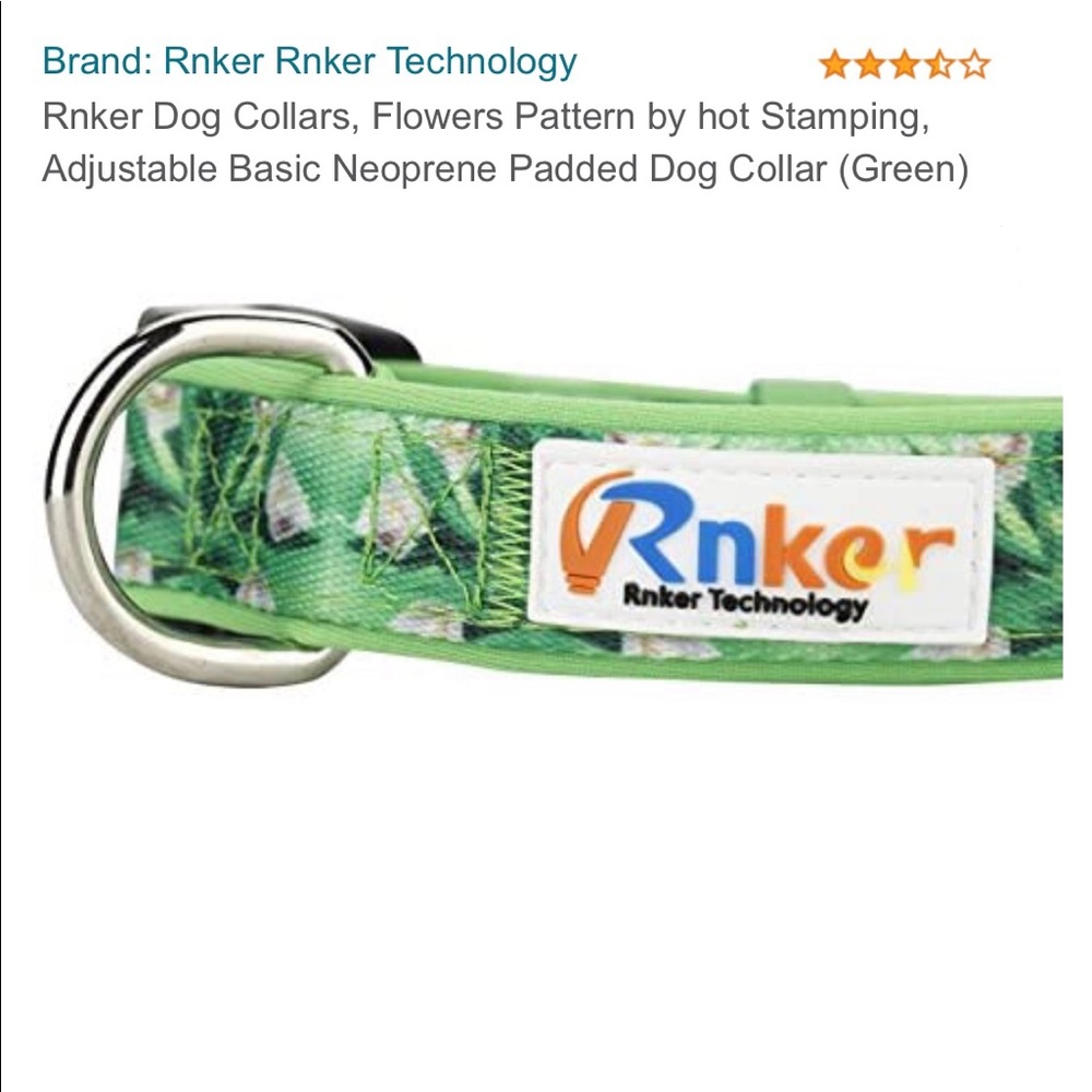 Rnker Floral Pattern Dog Collars - Picture 3 of 12